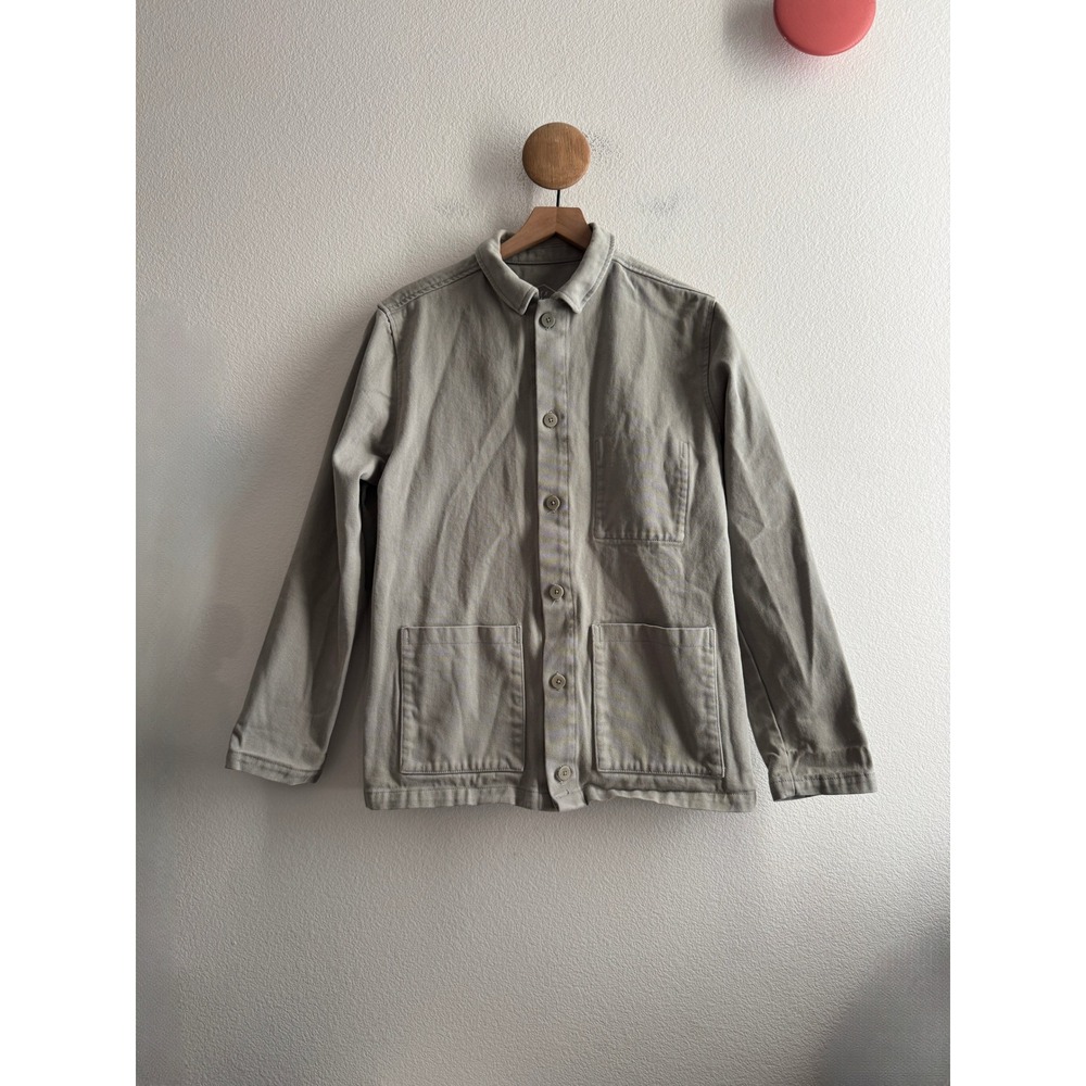 Alex Crane Kite Jacket Green Cotton Twill Chore Coat Made in USA Mens Medium